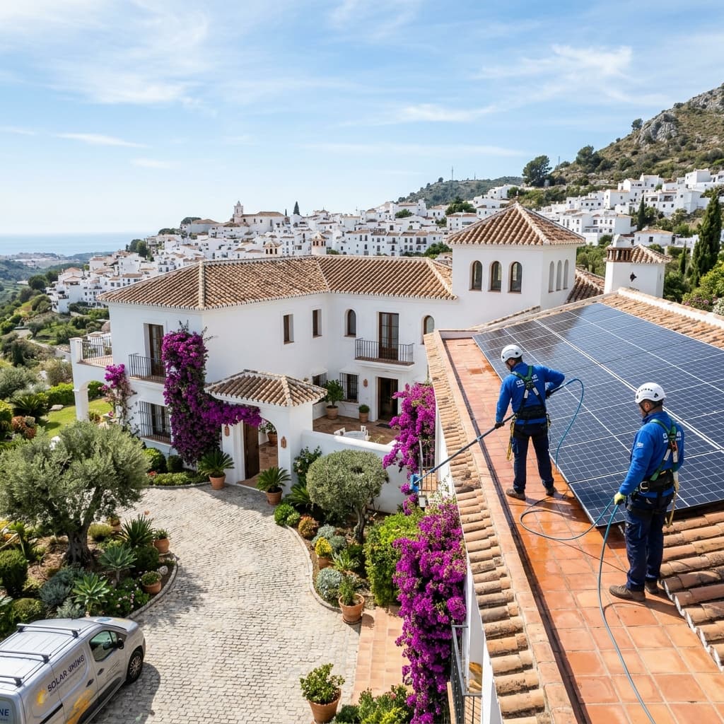 Limpieza de Paneles Solares en Frigiliana