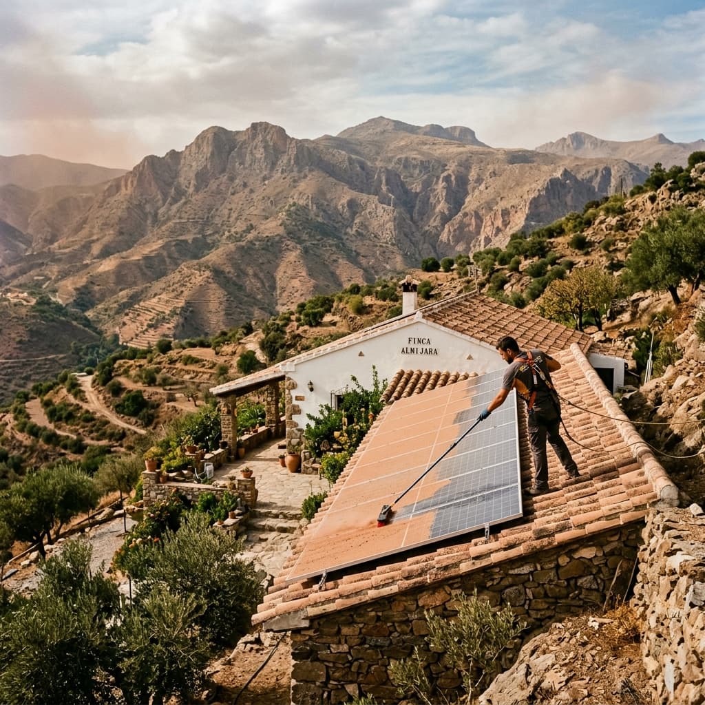 Solar Panel Cleaning in Cómpeta