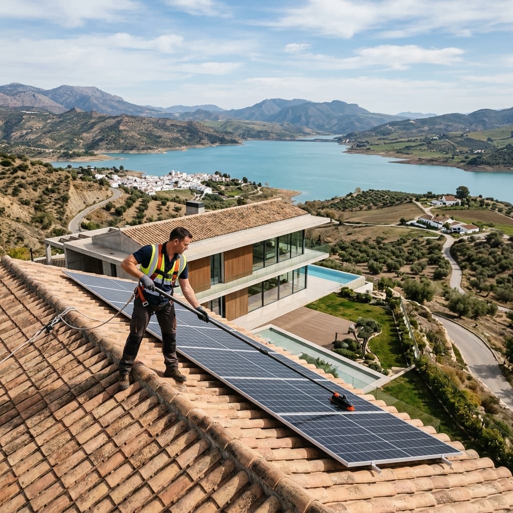 Nettoyage de Panneaux Solaires à Viñuela